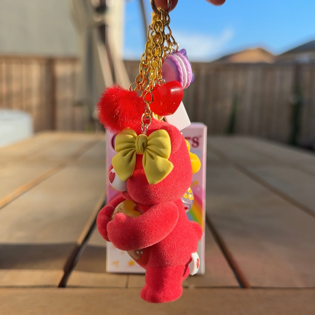 Care Bears - Always There Bear Bag Charm (GOLD CHAIN)