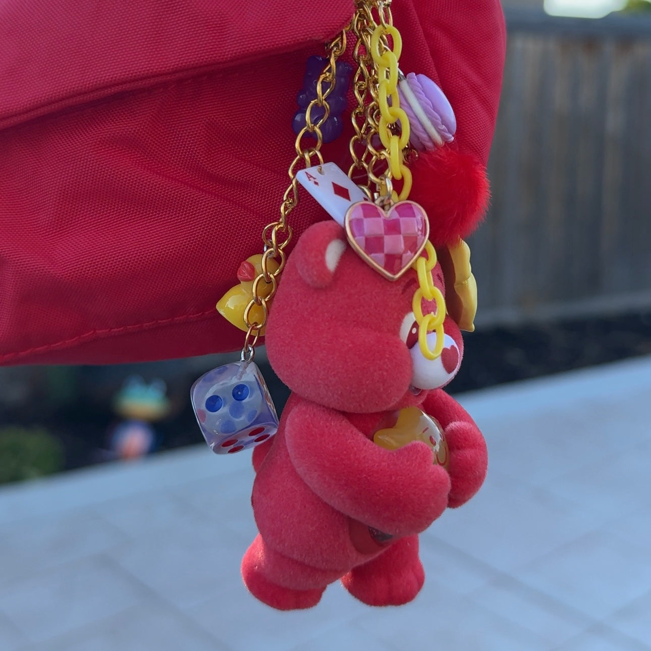 Care Bears - Always There Bear Bag Charm (GOLD CHAIN)