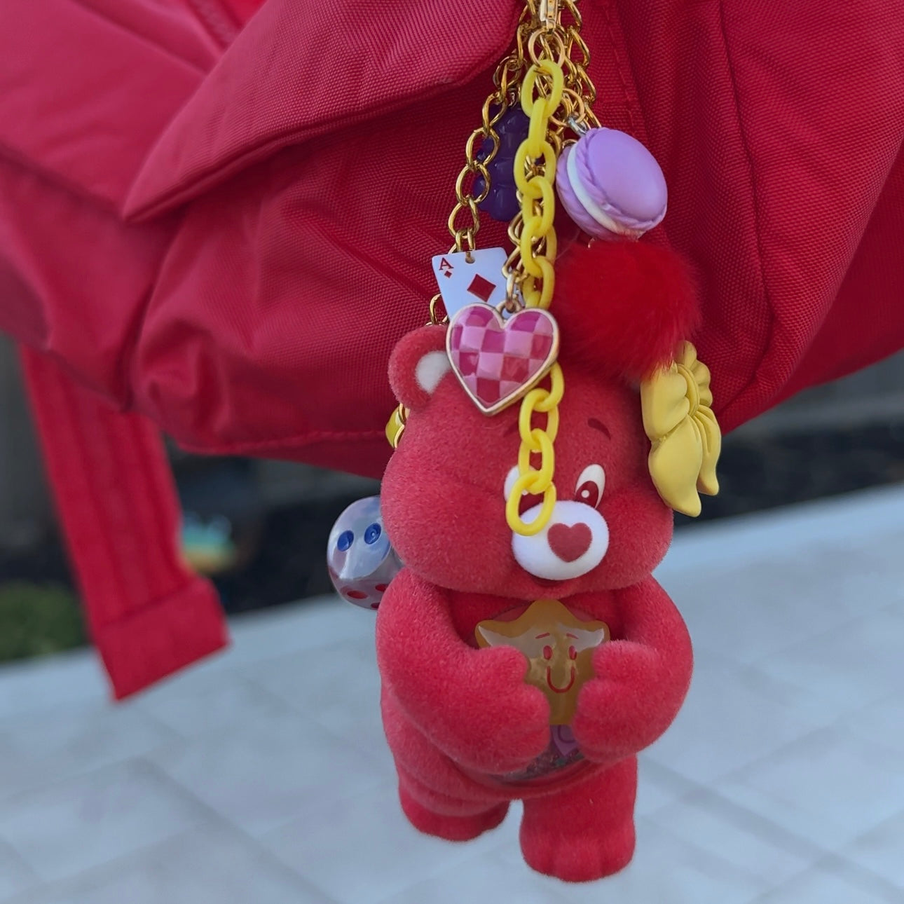 Care Bears - Always There Bear Bag Charm (GOLD CHAIN)